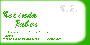 melinda rubes business card